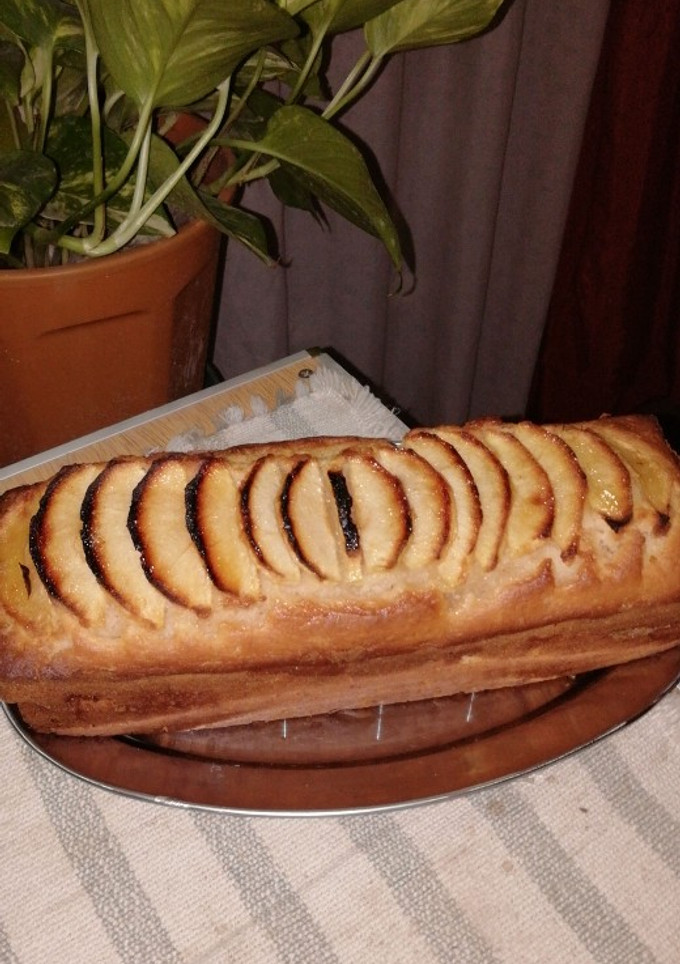 Una foto de Budín de manzana al yogurt