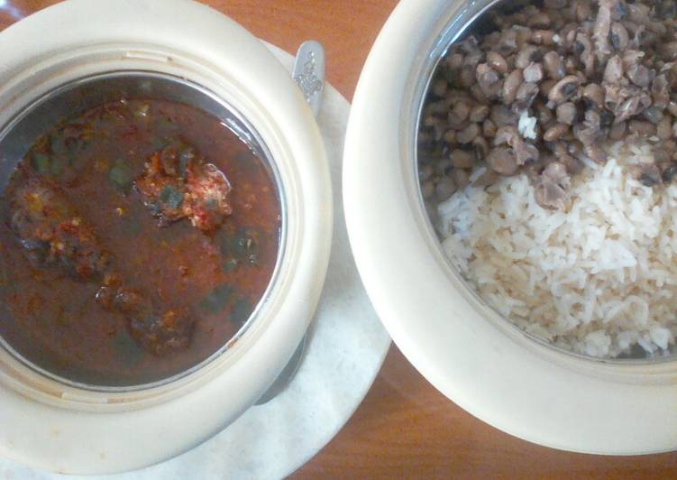 Steps to Make Ultimate Rice,beans and source