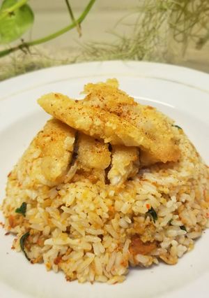 Foto resep Nasi tutug oncom mix Chicken katsu
