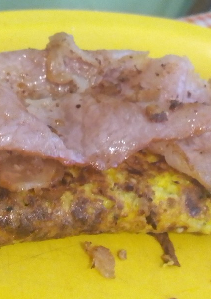 Una foto de Tortilla de coco y semillas de cáñamo keto