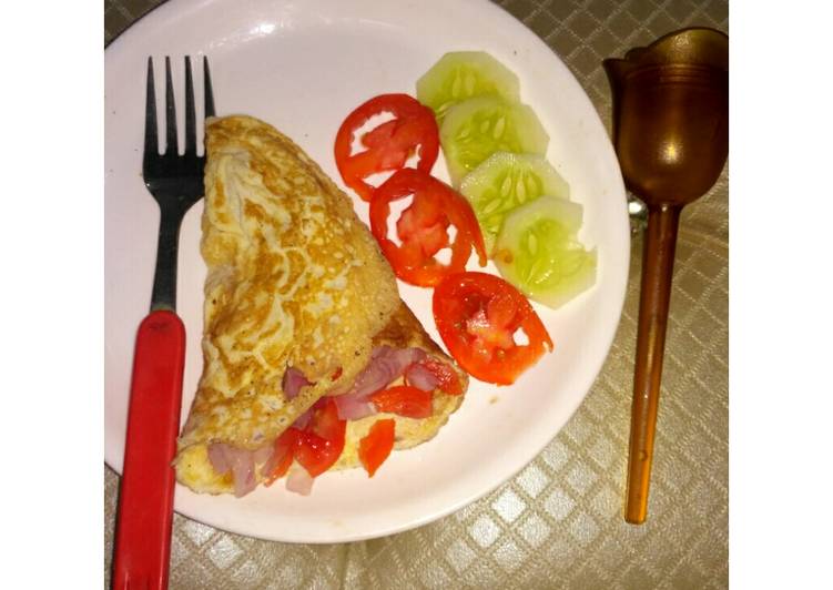 Easiest Way to Prepare Quick #Veggie Omelette