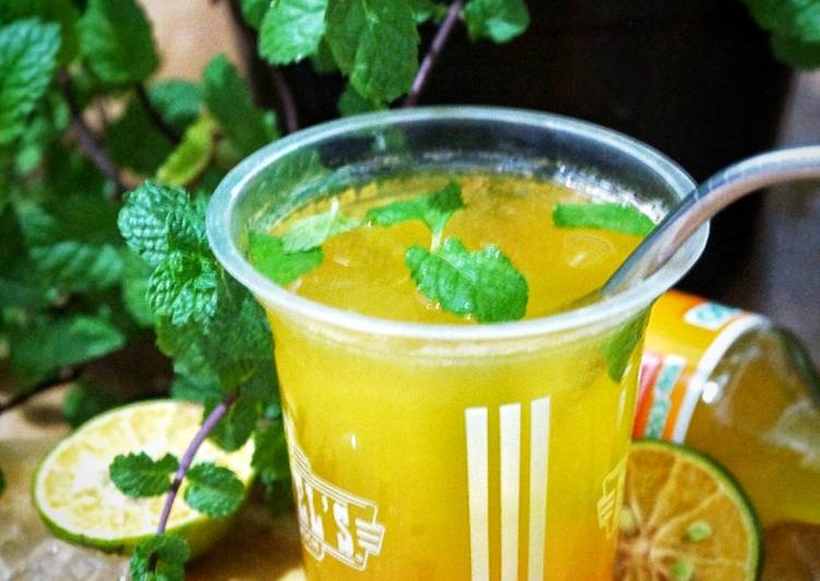 Resep Orange mojito (TIPS memilih daun mint), Enak