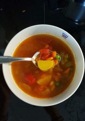 A picture of Vegetable soup.
