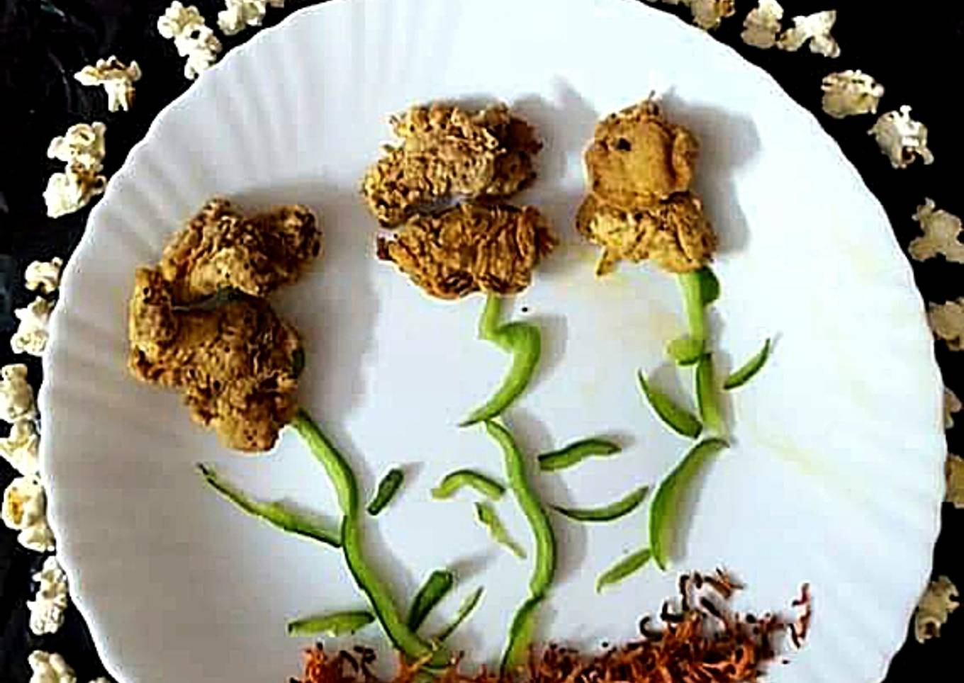 Crispy popcorn chicken