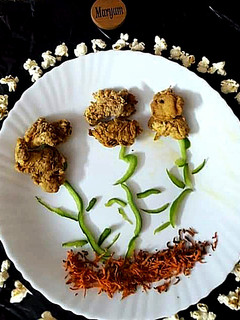 A picture of Crispy popcorn chicken.