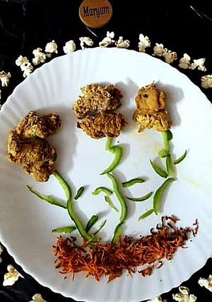 A picture of Crispy popcorn chicken.