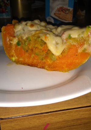 Una foto de Calabaza rellena de verduras
