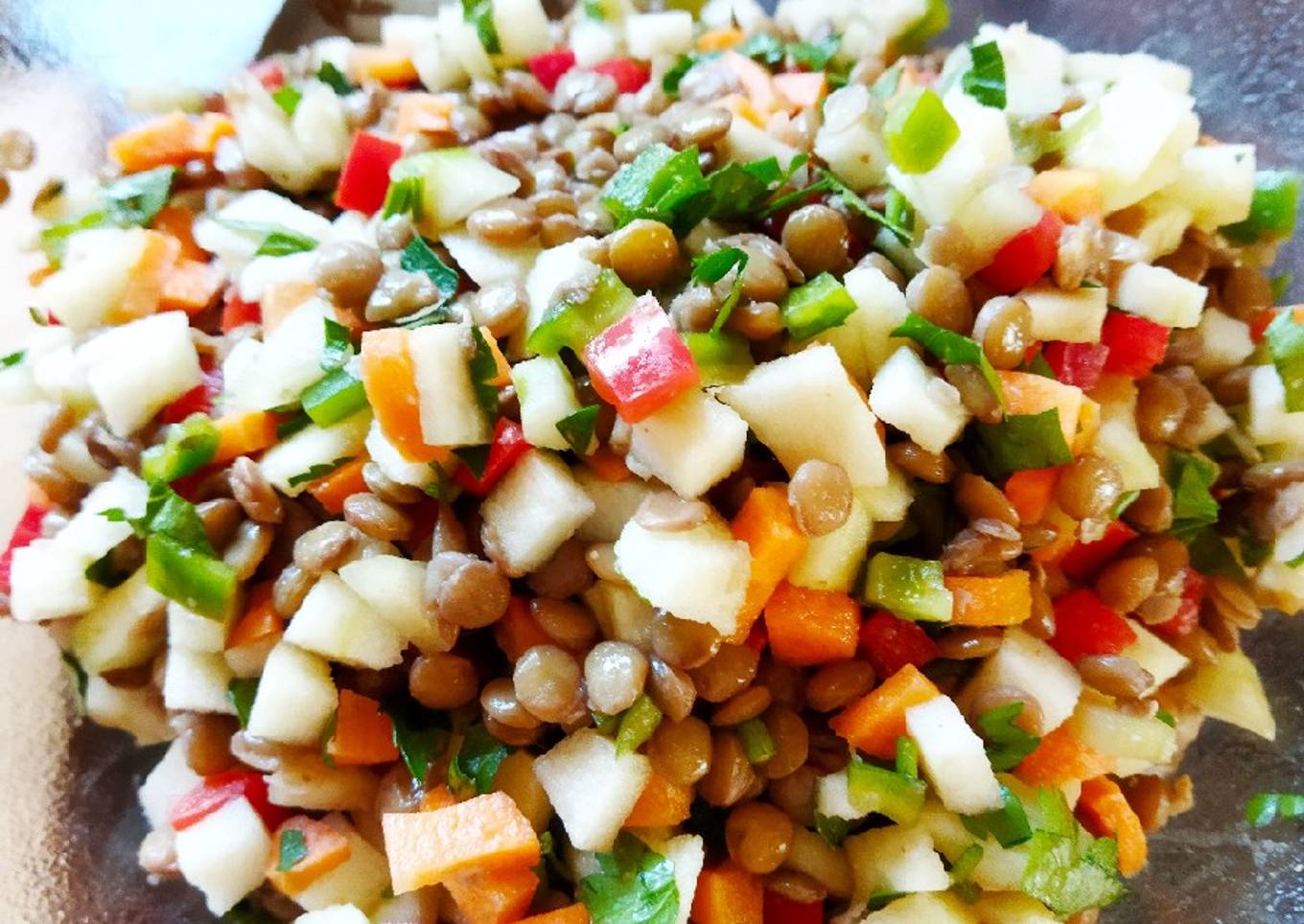 Súper ensalada, colorida y completa