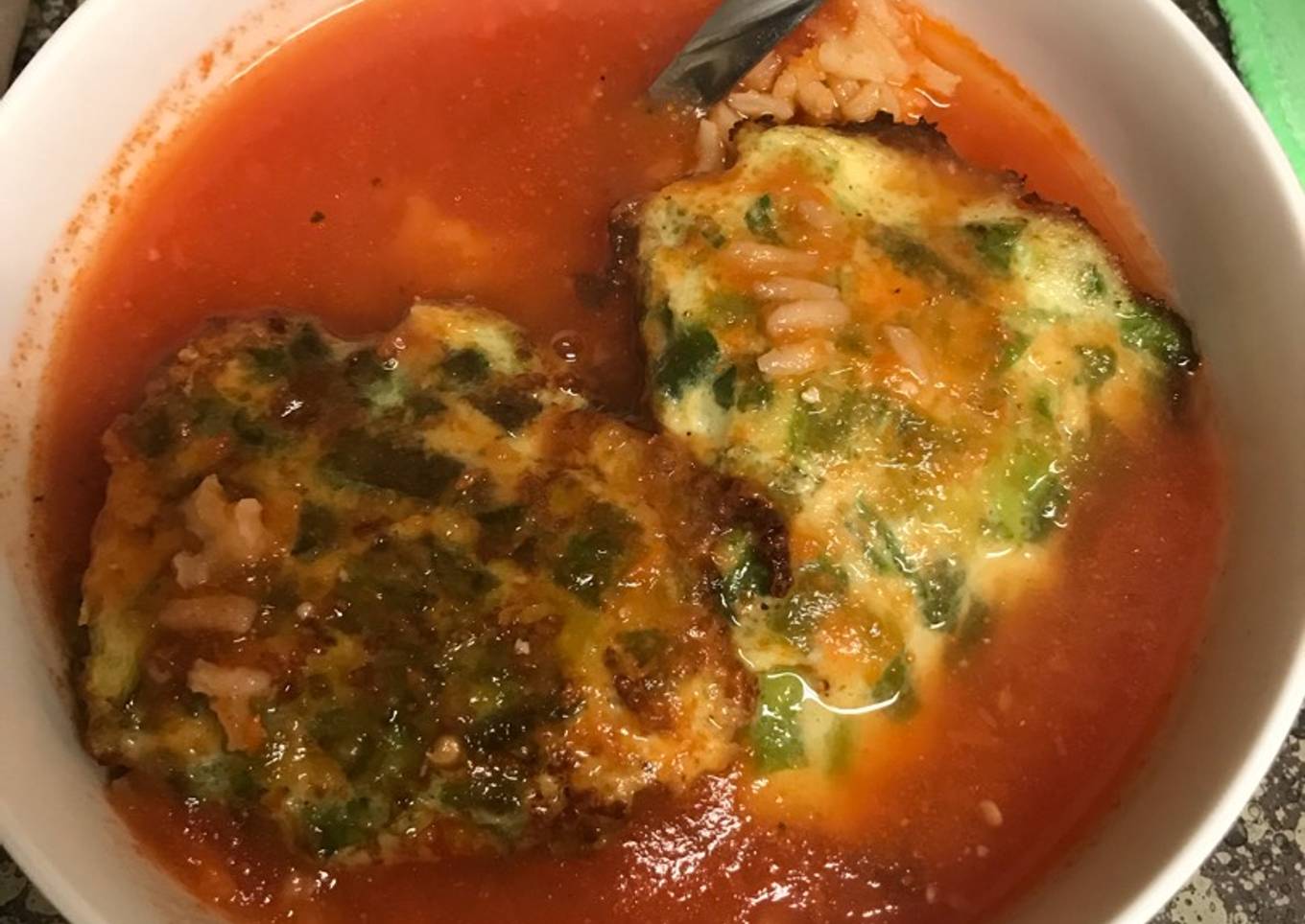 Tortitas de ejote🧀🍅🍲