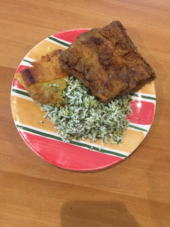 عکسی از دستور سبزی پلو با ماهی (ماهی سکن)
