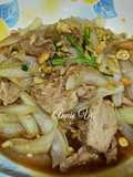Bò xào củ hành đậu phộng