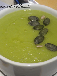 Una foto de Crema de judía verde al curry