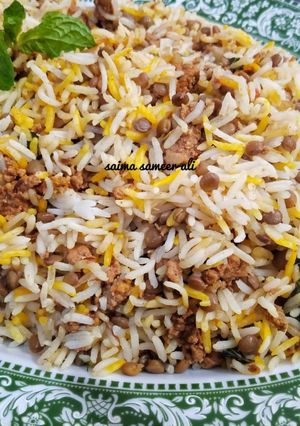 A picture of Qeema masoor pulao.