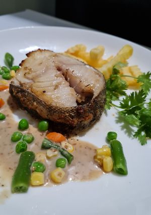 Foto resep Alaskan Black COD Steak with Miso Sauce
