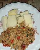Boiled yam with egg