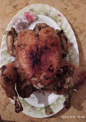 صورة لوصفة دجاجة محشية بالأرز