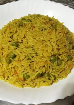 صورة لوصفة ارز بسمتي بالبسله والجزر