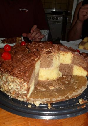 Una foto de Torta ajedrez