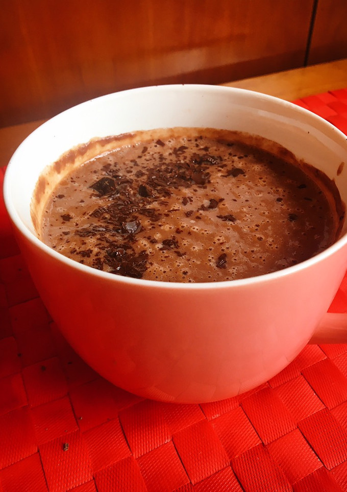 Una foto de Chocolate caliente espeso (con boniato)