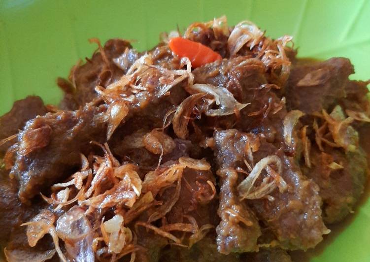 Resep Daging Bumbu Lapis Sederhana (tanpa minyak goreng dan santan) yang Lezat Sekali