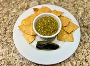 A picture of serrano tomatillo salsa