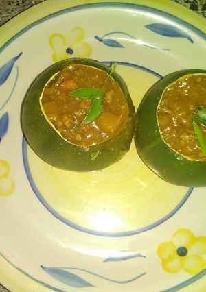 A picture of Stuffed Gem Squash.