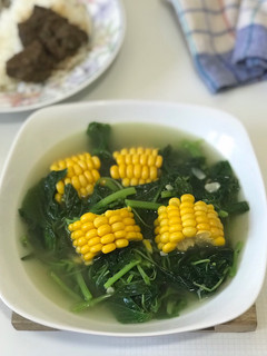 Foto resep Bayam Jagung manis kuah bening