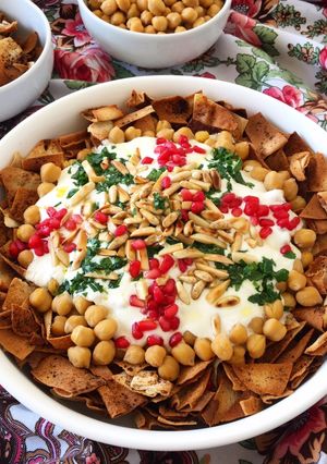 صورة لوصفة فتة الحمص