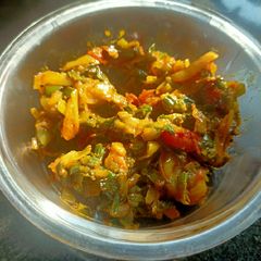 A picture of Hare pyaz ki Sabzi.