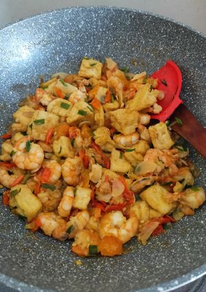 Foto resep Oseng Udang Tahu