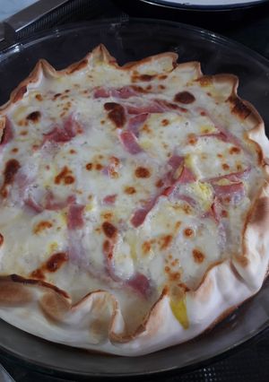 Una foto de Tarta de jamón y queso