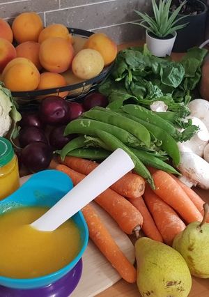 Une photo de Purées maison aux légumes variés