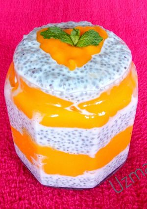 A picture of Mango and Chia pudding.