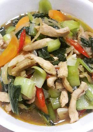 Foto resep Tumis Pokcoy Ayam Filet