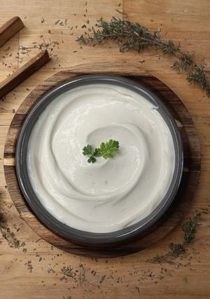 Une photo de 🌿Crème "comme de la Mascarpone" au tofu soyeux (version salée)