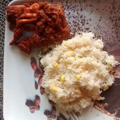 A picture of Corn ghee rice.