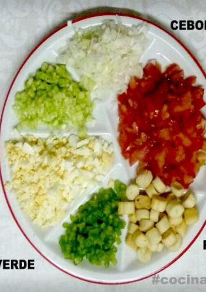 Una foto de Guarnición para Gazpacho