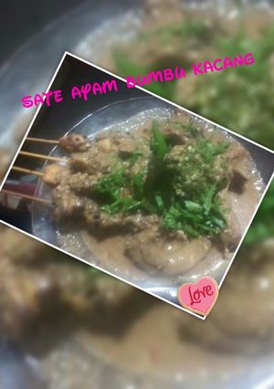 Foto resep Sate ayam bumbu kacang