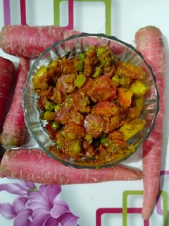 गाजर विद मसाला मिक्स वेज (gajar with masala mix veg recipe in Hindi) रेसिपी मुख्य फोटो