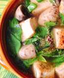 🌱 Canh Nấm Mỡ Đậu Hủ Lá É (Vegan)