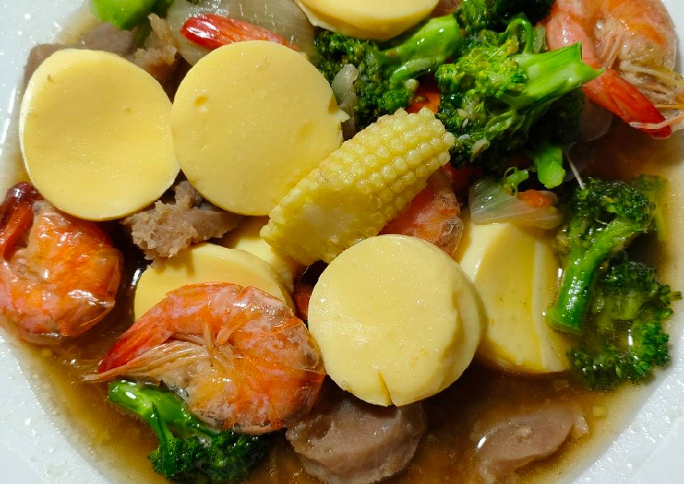 Cah Tofu Brokoli Udang