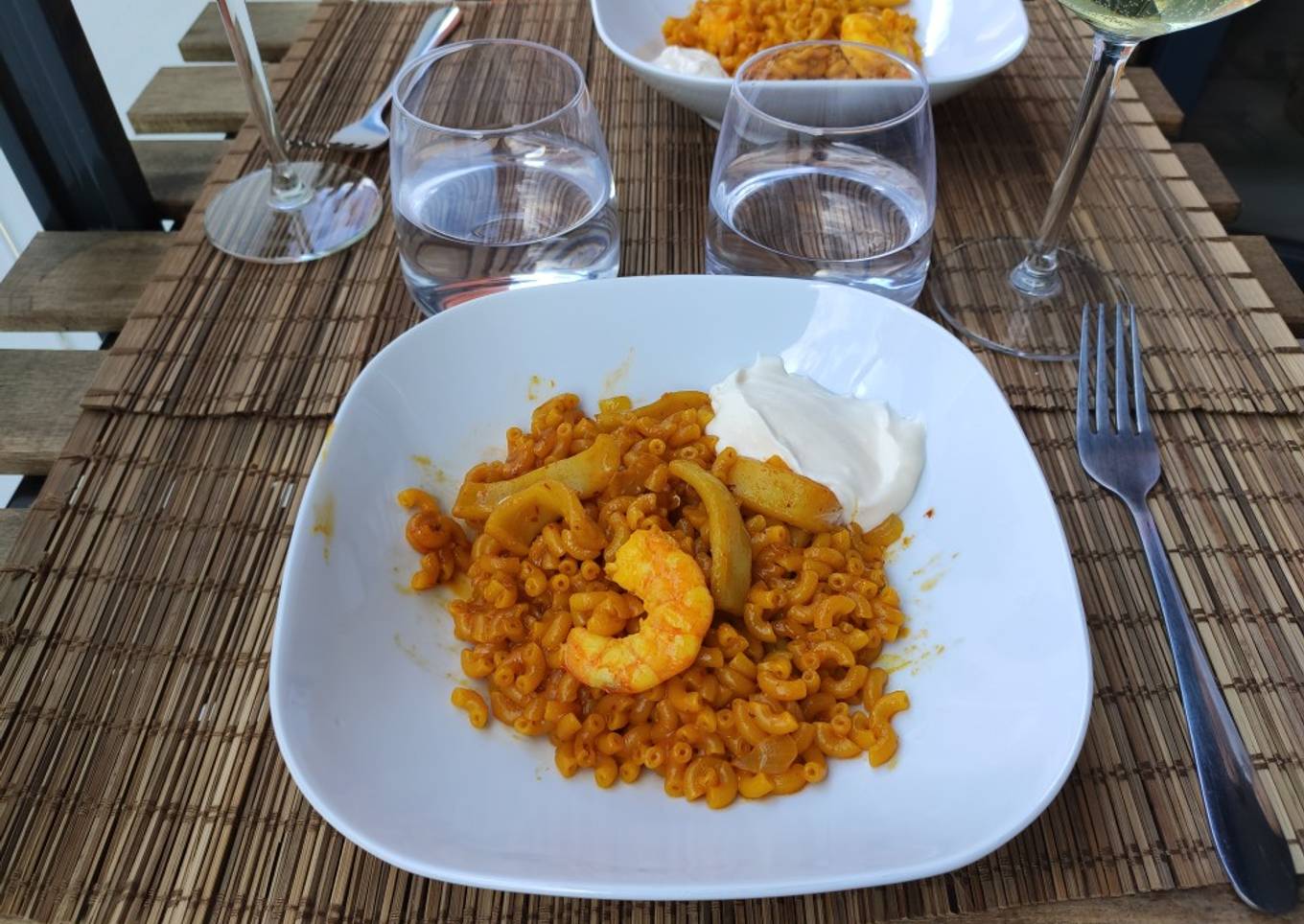 Fideuá de sepia y gambas