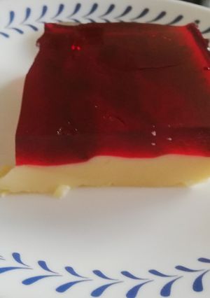 Una foto de Natilla con gelatina