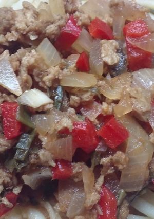 Una foto de Salsa boloñesa vegetariana