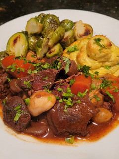 A picture of Beef Bourguignon.