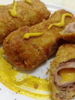酥脆起司火腿牛肉捲 的食譜成品照片