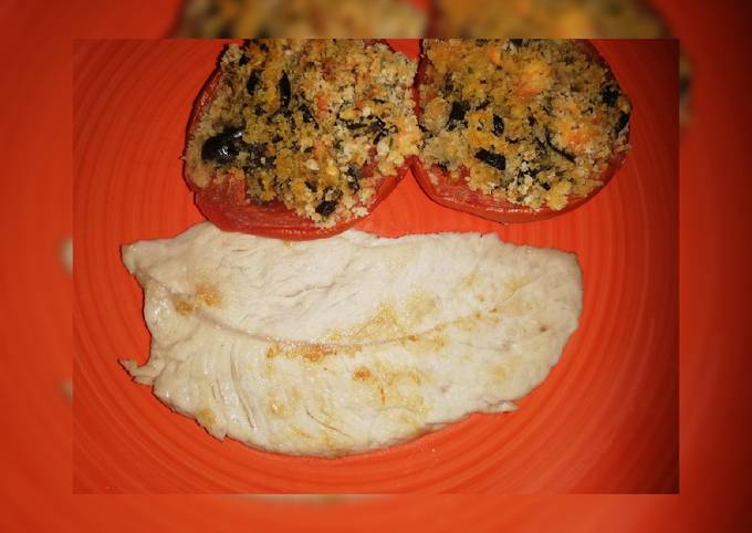 Petto di pollo con pomodori gratinati