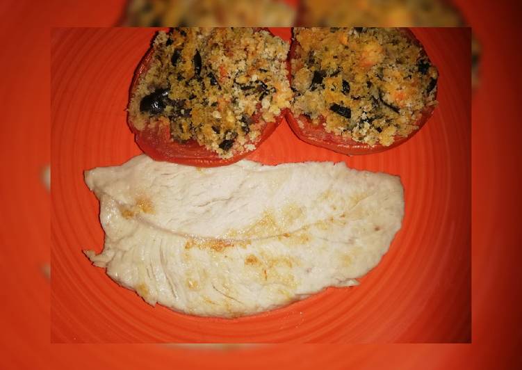 Recipe of Super Quick Homemade Petto di pollo con pomodori gratinati