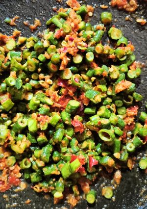 Foto resep Pencok Kacang Panjang