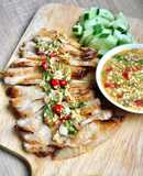Nọng heo nướng chấm sốt Thái